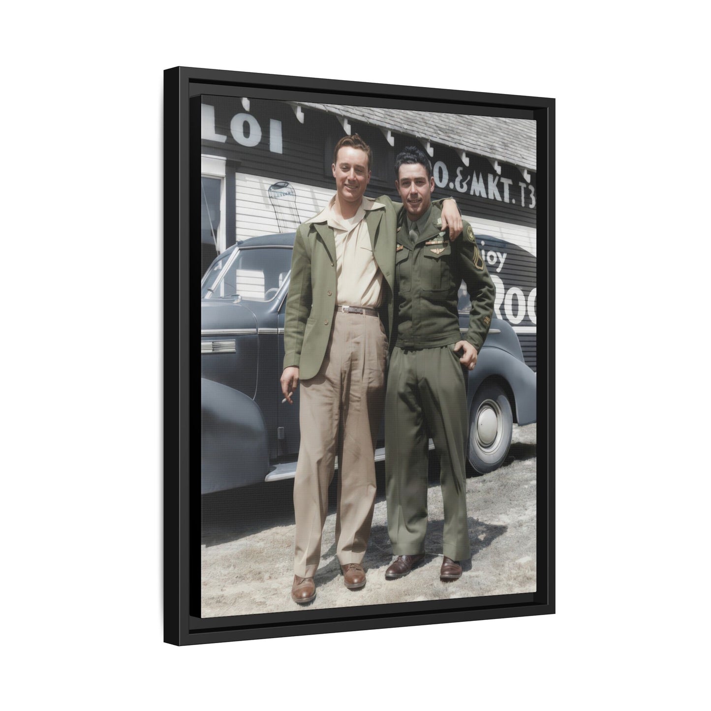 paire 058 | Framed Vintage Photo - Matte Canvas