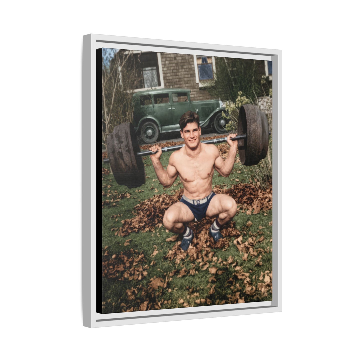 athlétisme 051 | Framed Vintage Photo - Matte Canvas
