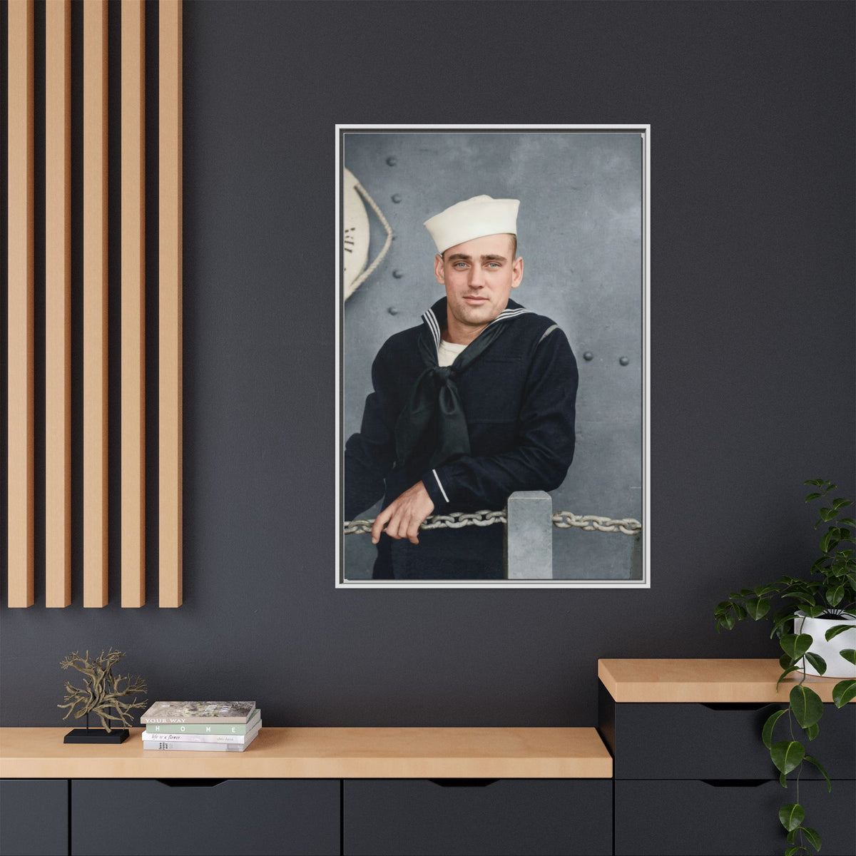 celibataire 023 | Framed Vintage Photo - Matte Canvas