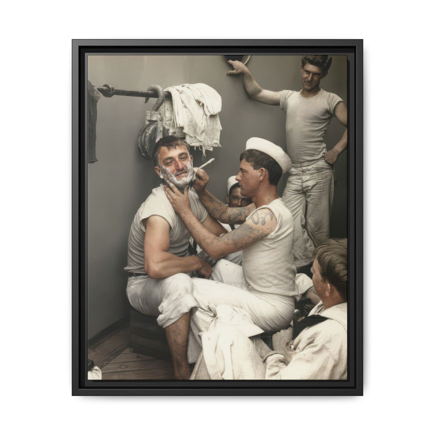 hommes 022 | Framed Vintage Photo - Matte Canvas
