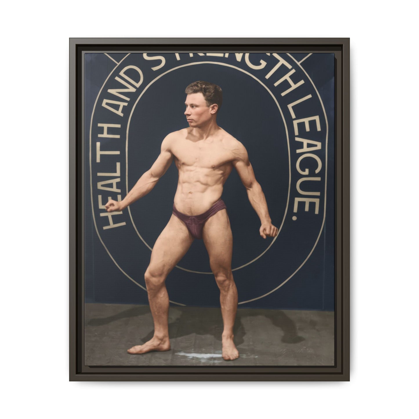 athlétisme 010 | Framed Vintage Photo - Matte Canvas