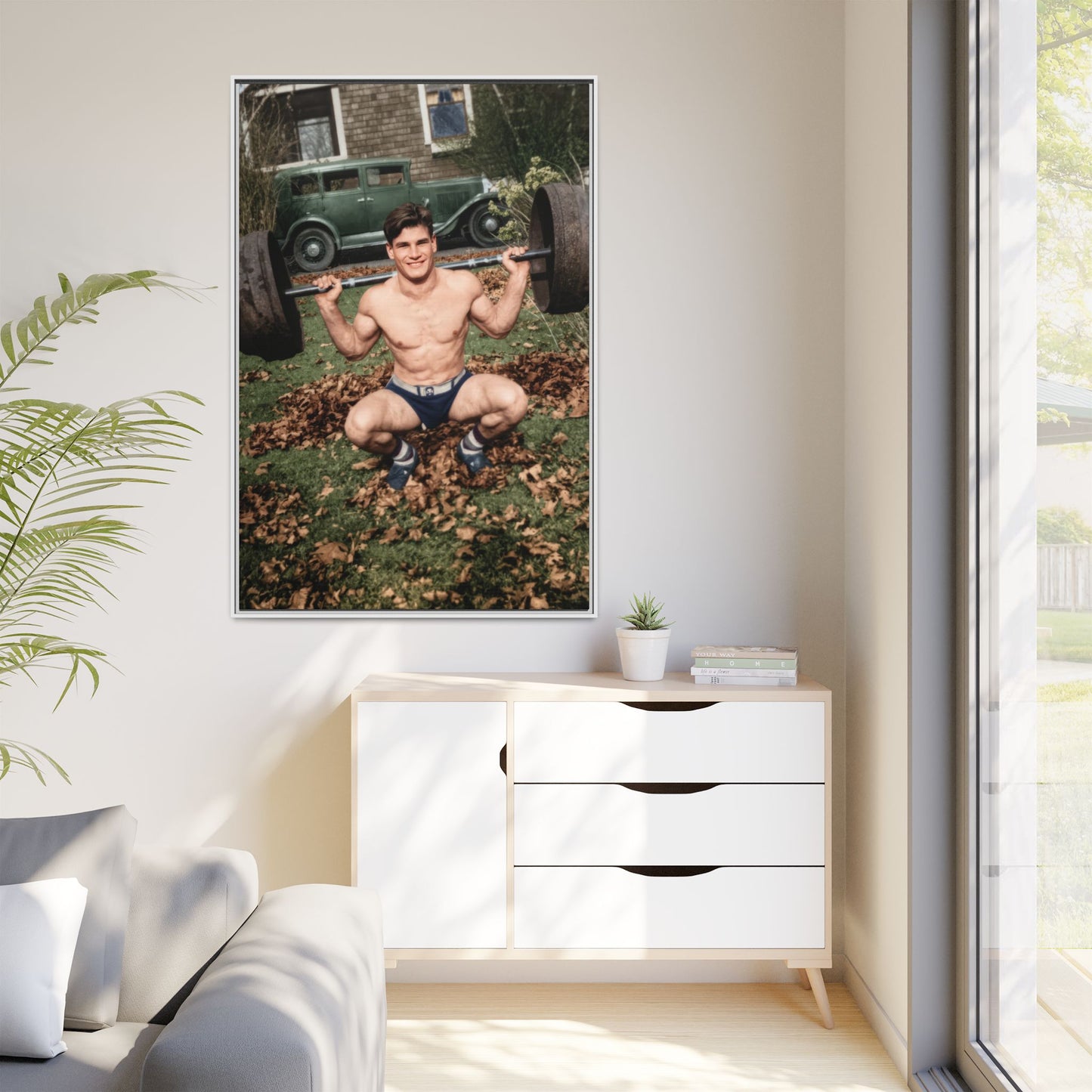 athlétisme 051 | Framed Vintage Photo - Matte Canvas