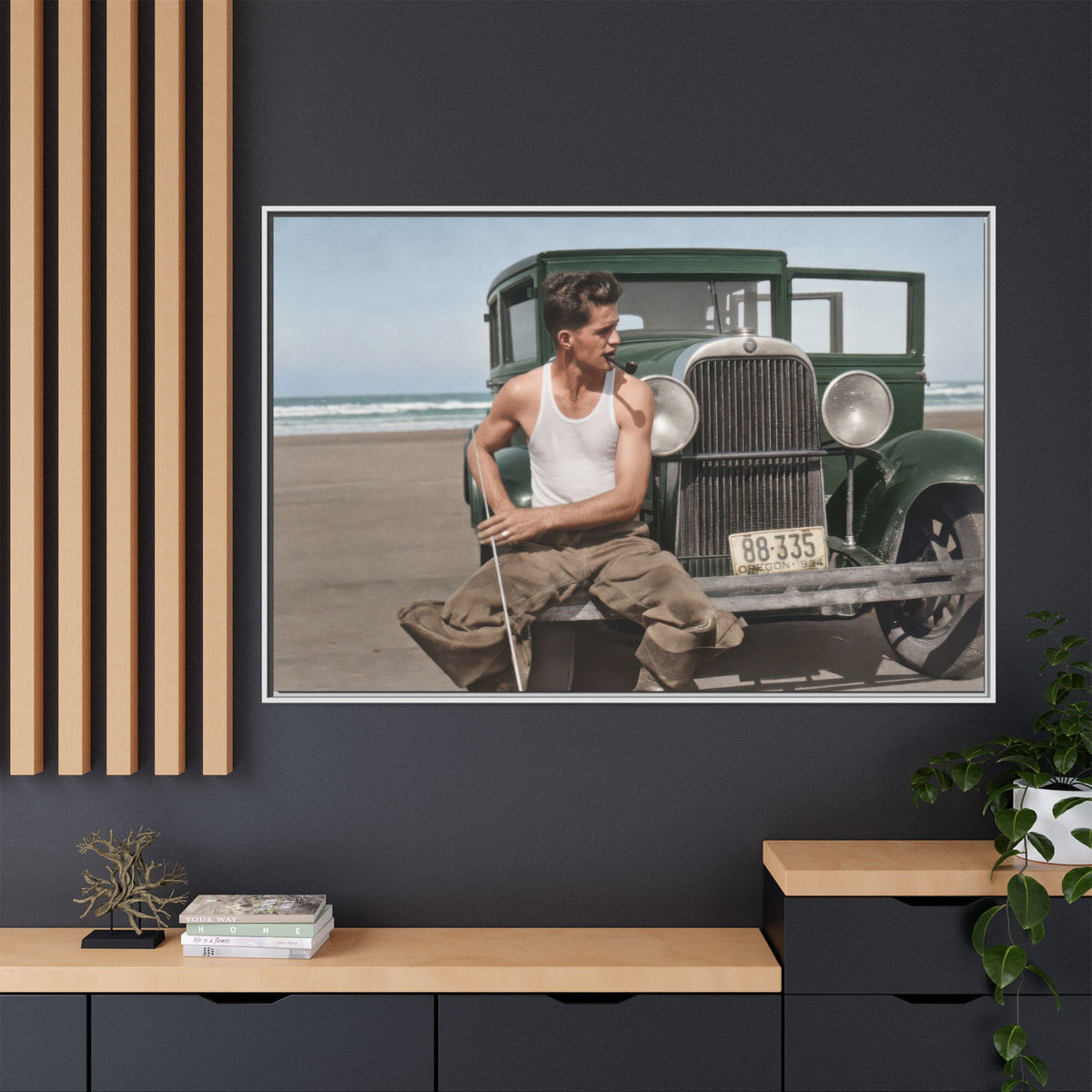 celibataire 008 | Framed Vintage Photo - Matte Canvas