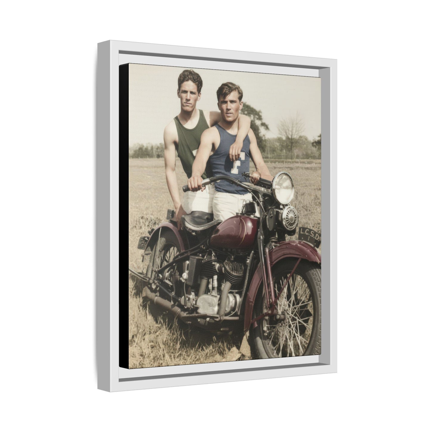 paire 055 | Framed Vintage Photo - Matte Canvas