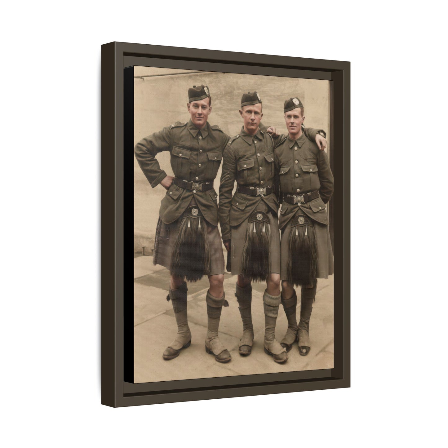 hommes 014 | Framed Vintage Photo - Matte Canvas
