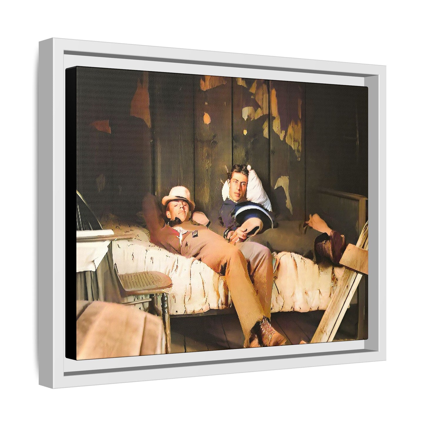 paire 023 | Framed Vintage Photo - Matte Canvas