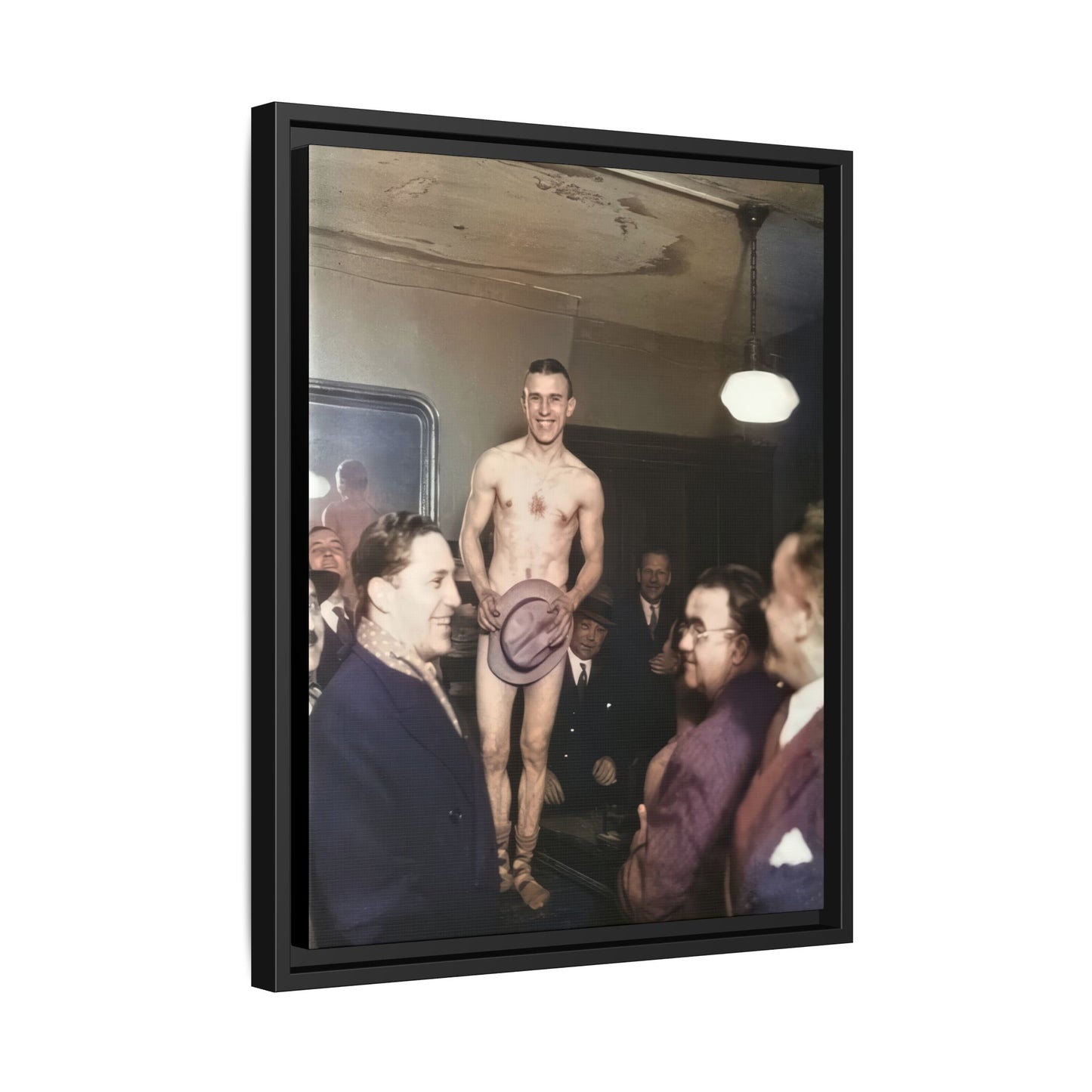 hommes 017 | Framed Vintage Photo - Matte Canvas