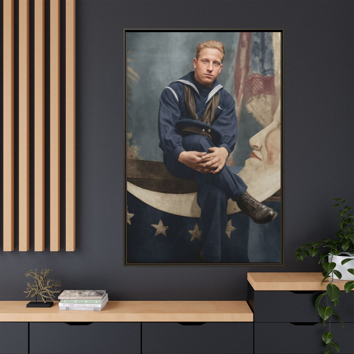 celibataire 016 | Framed Vintage Photo - Matte Canvas