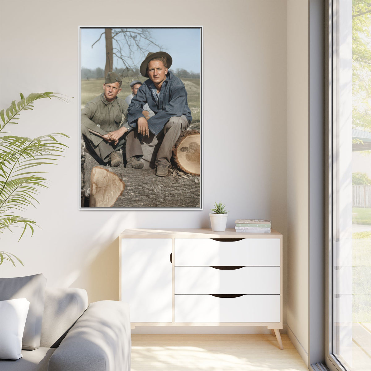 hommes 020 | Framed Vintage Photo - Matte Canvas