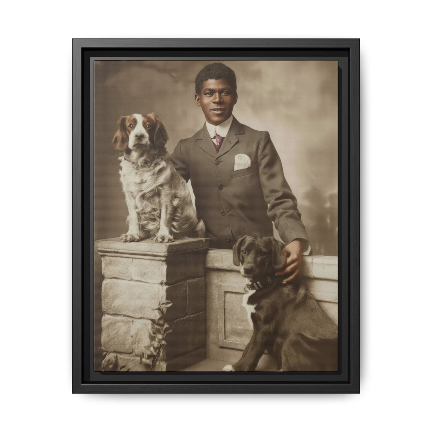 celibataire 009 | Framed Vintage Photo - Matte Canvas