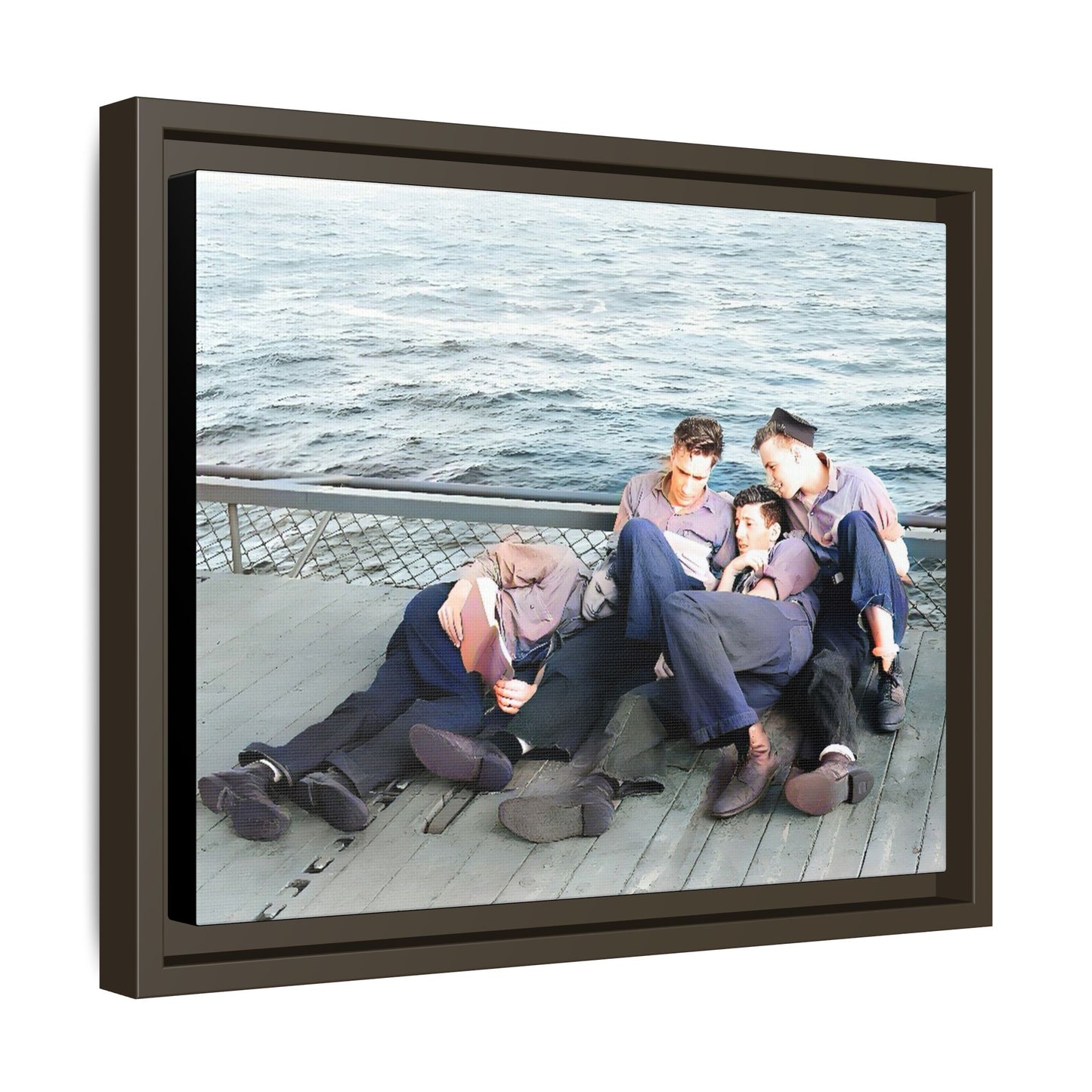 hommes 025 | Framed Vintage Photo - Matte Canvas