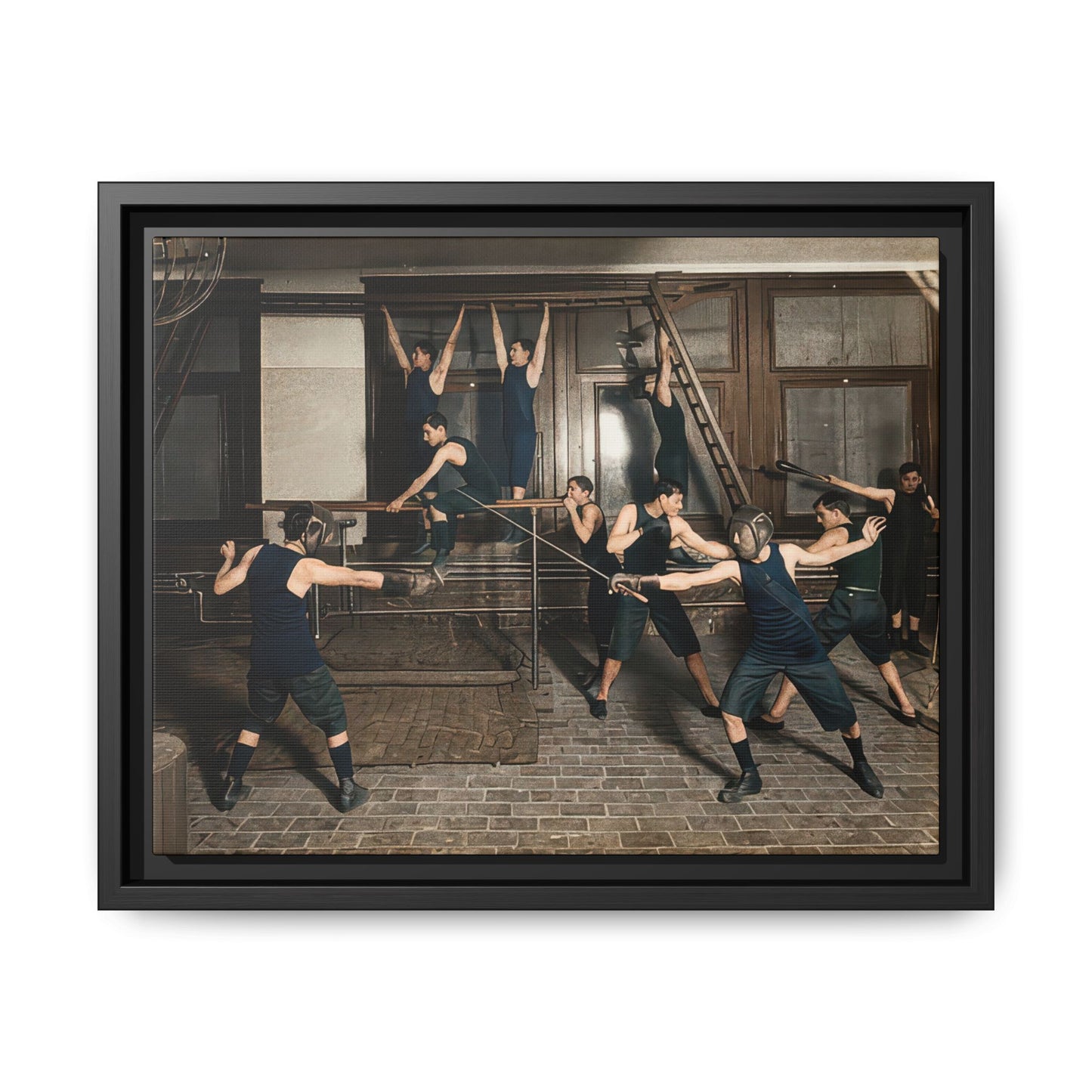 athlétisme 038 | Framed Vintage Photo - Matte Canvas