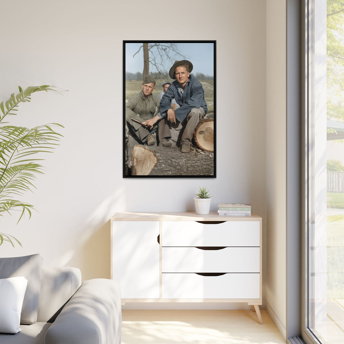 hommes 020 | Framed Vintage Photo - Matte Canvas
