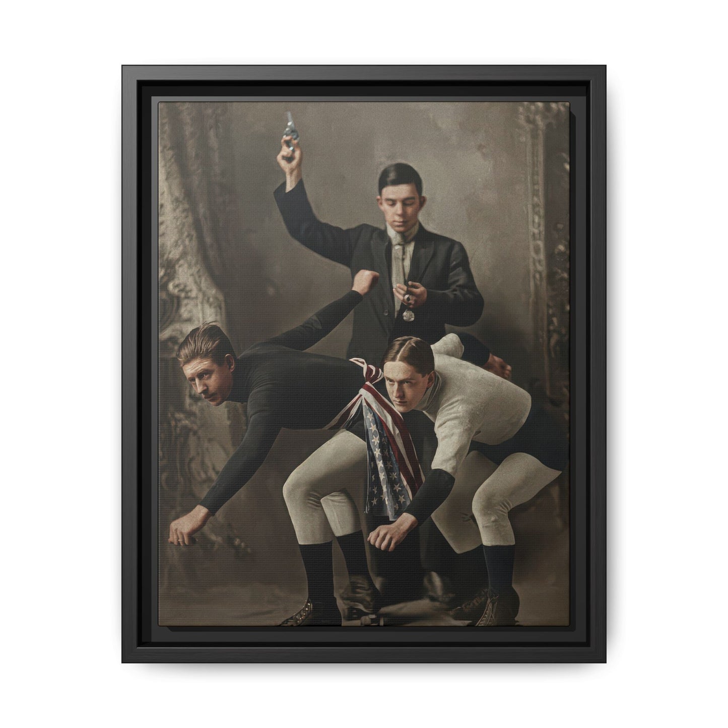 athlétisme 020 | Framed Vintage Photo - Matte Canvas