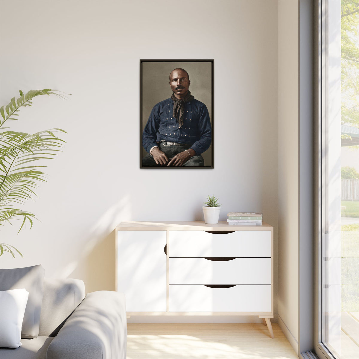 celibataire 017 | Framed Vintage Photo - Matte Canvas
