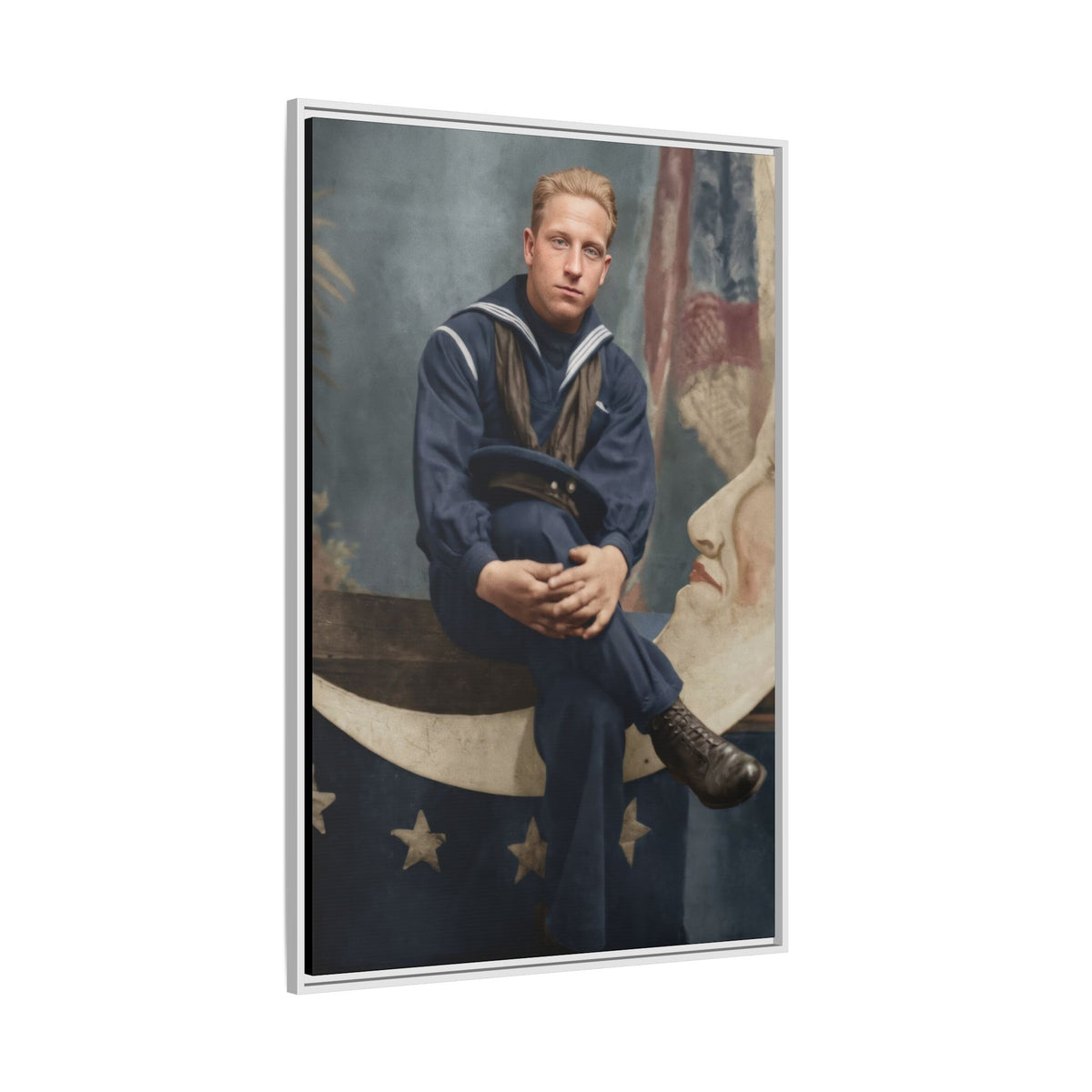 celibataire 016 | Framed Vintage Photo - Matte Canvas