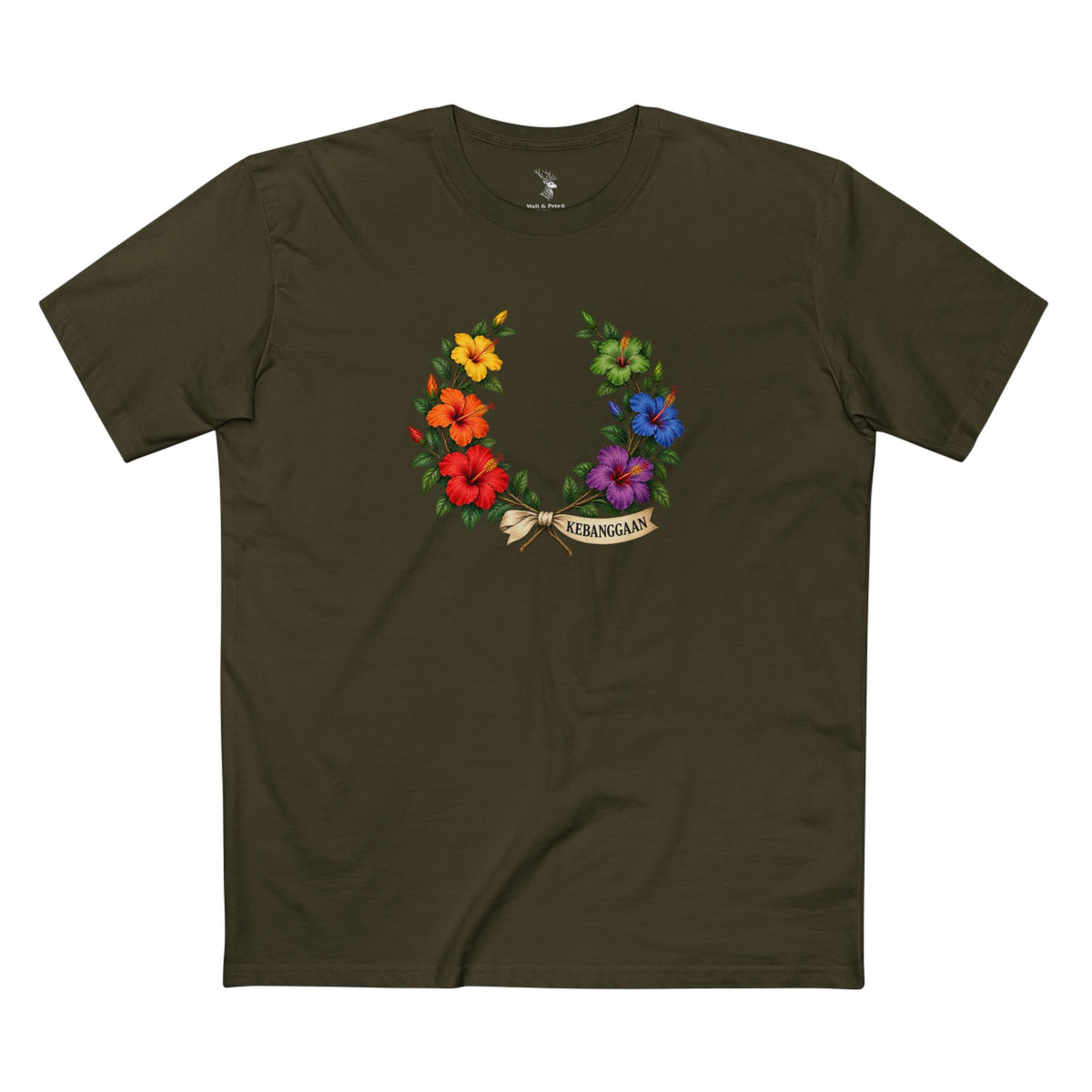 Malaysian Hibiscus Kebanggaan Pride  Laurel Wreath Tee — Shared Belonging