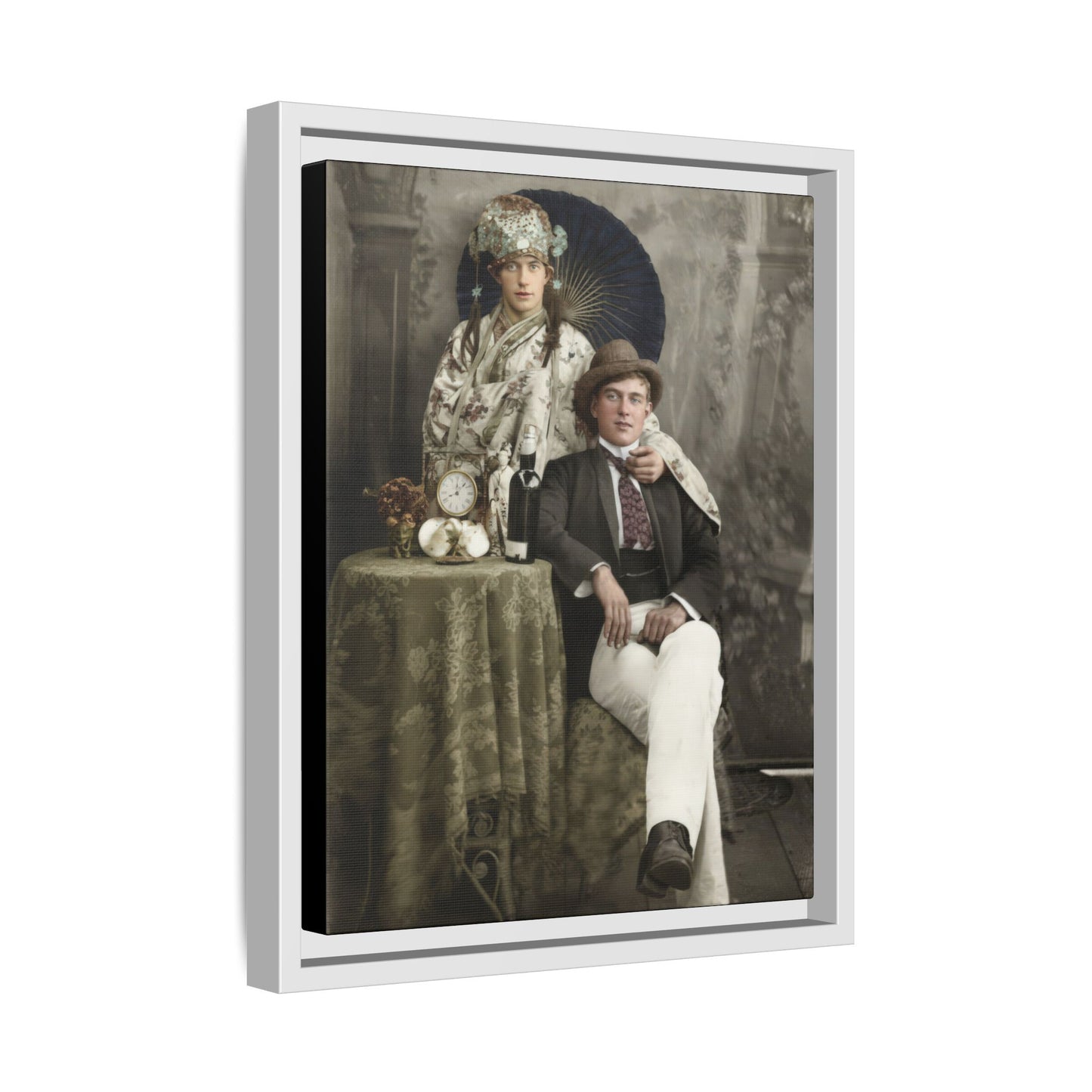 paire 009 | Framed Vintage Photo - Matte Canvas