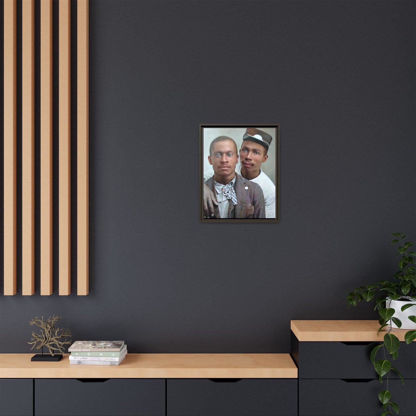 paire 013 | Framed Vintage Photo - Matte Canvas