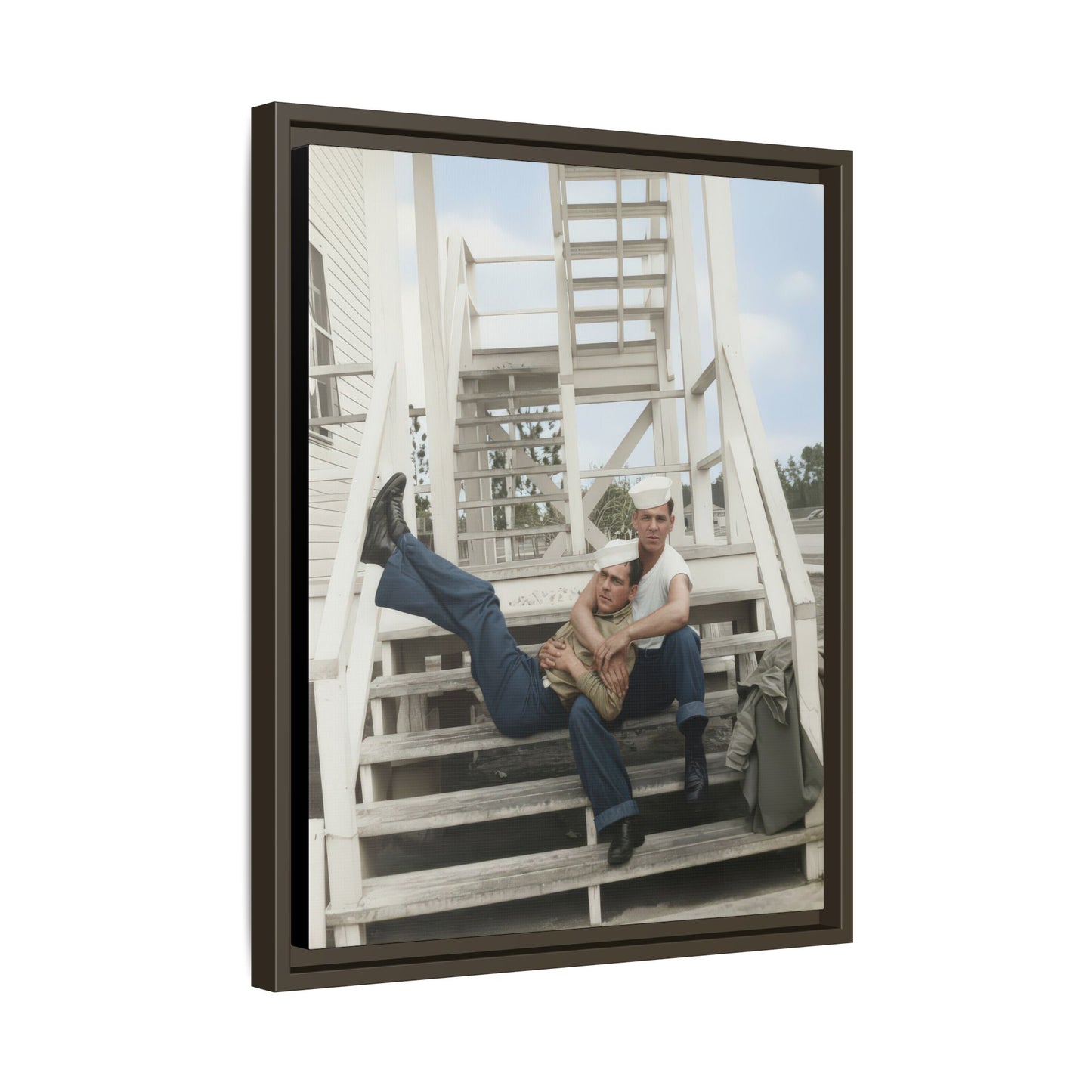 paire 066 | Framed Vintage Photo - Matte Canvas