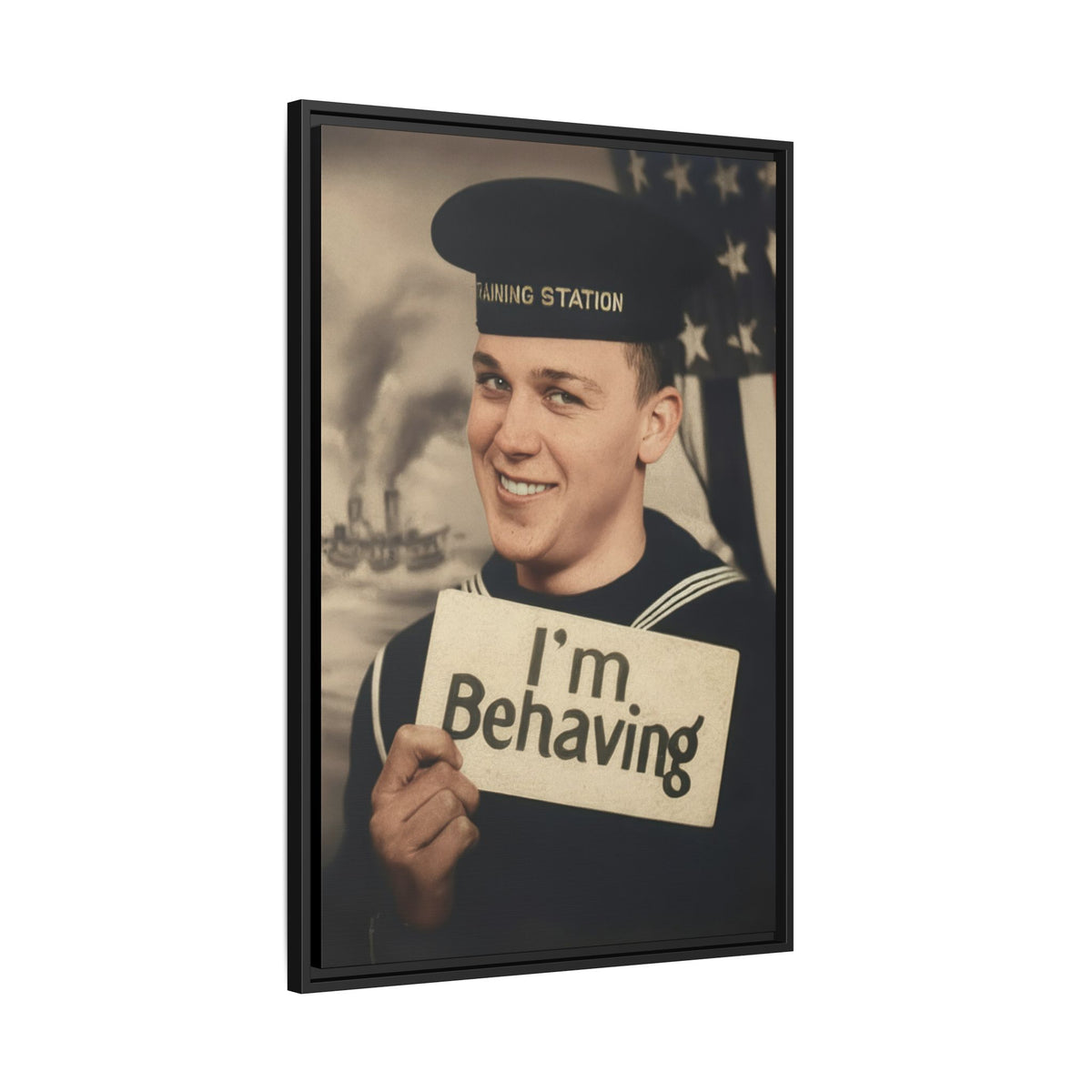 celibataire 002 | Framed Vintage Photo - Matte Canvas