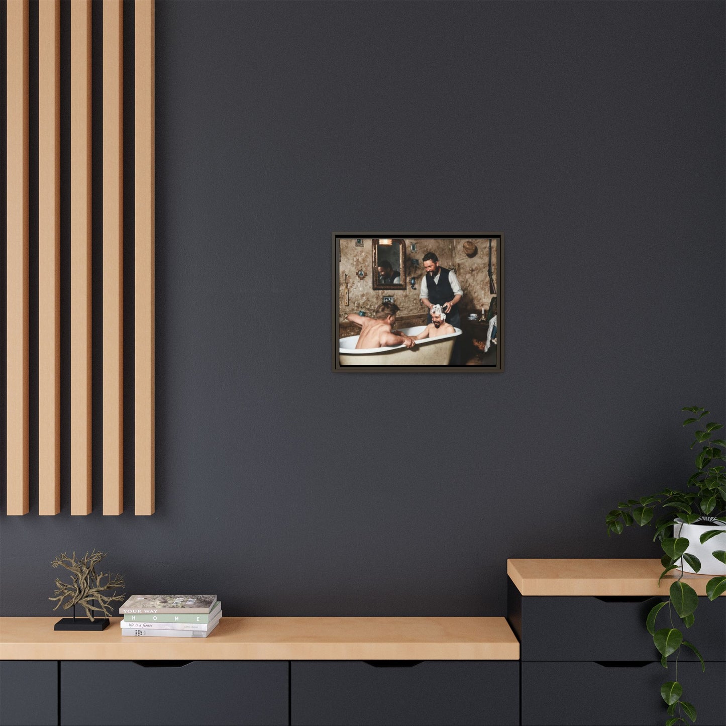 hommes 031 | Framed Vintage Photo - Matte Canvas