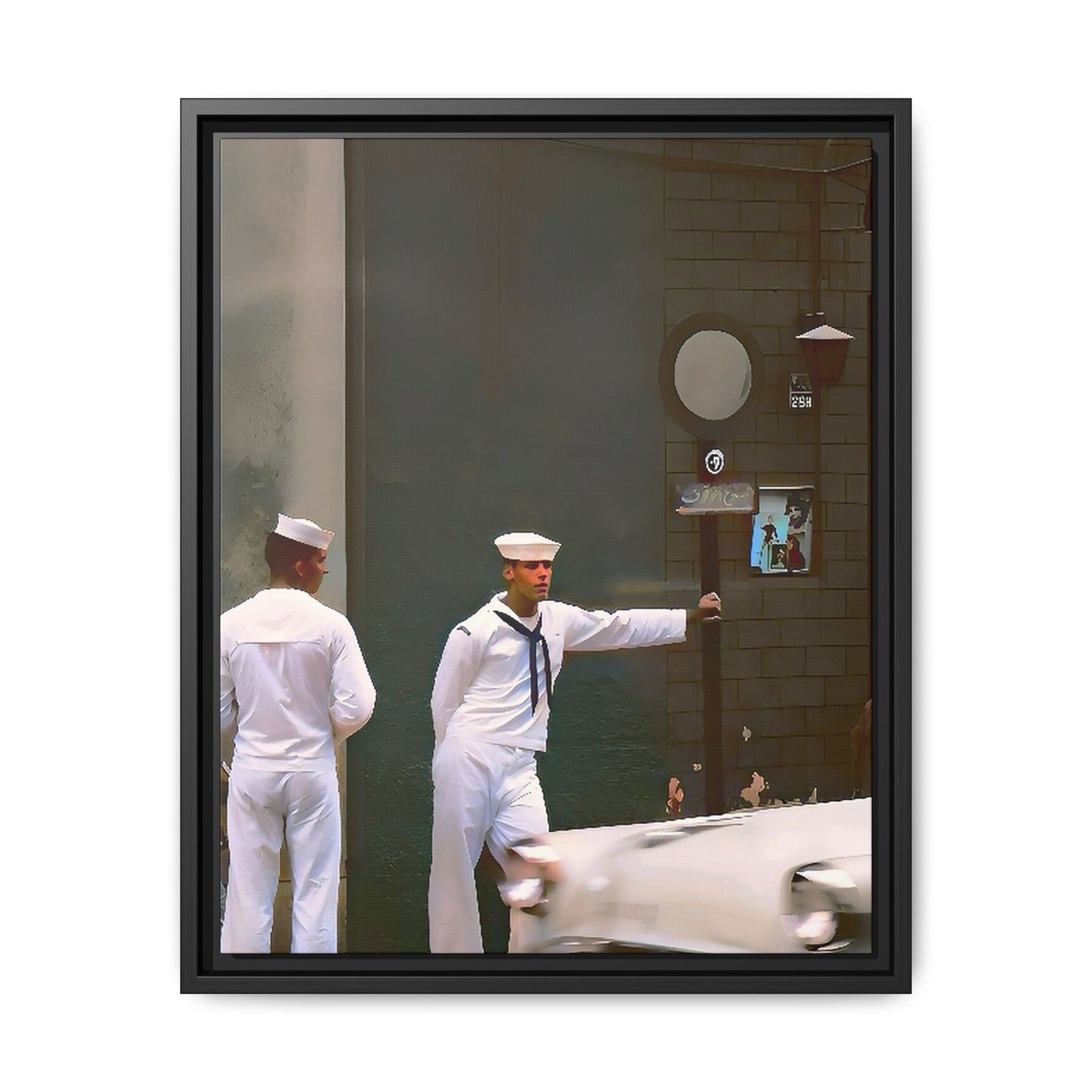 hommes 012 | Framed Vintage Photo - Matte Canvas