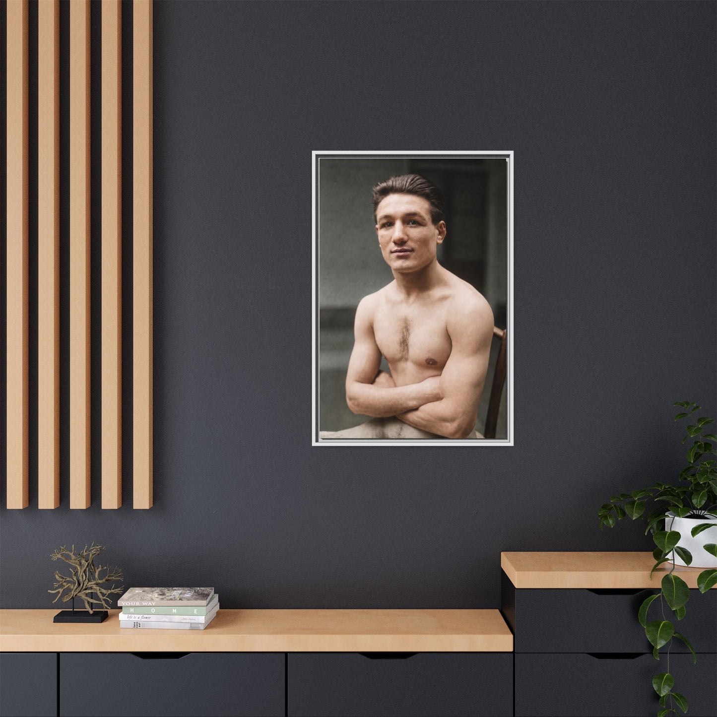 athlétisme 046 | Framed Vintage Photo - Matte Canvas