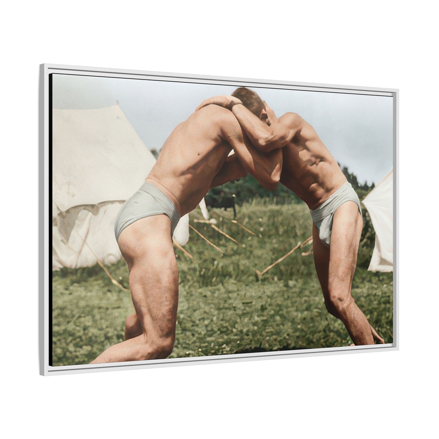 athlétisme 019 | Framed Vintage Photo - Matte Canvas