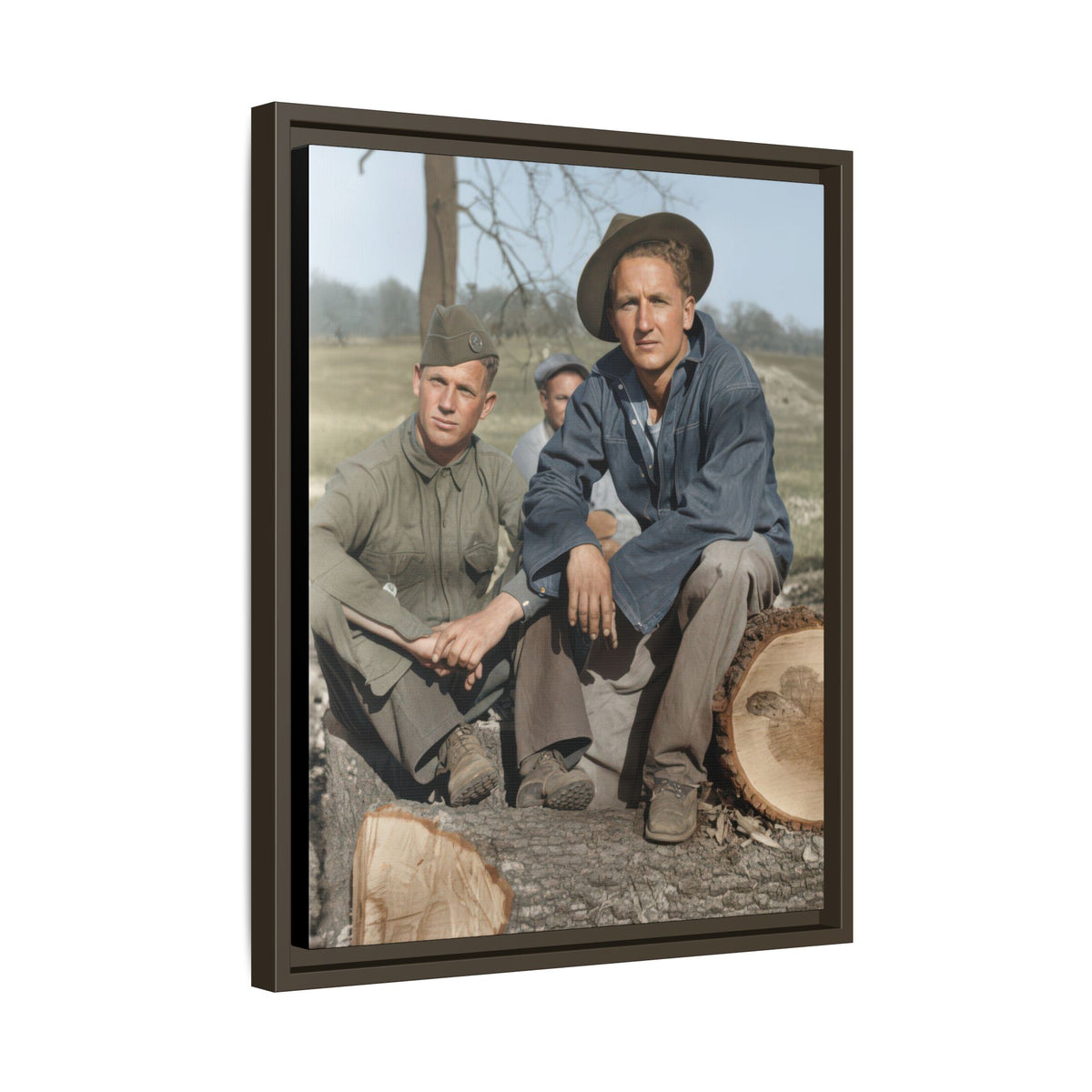 hommes 020 | Framed Vintage Photo - Matte Canvas