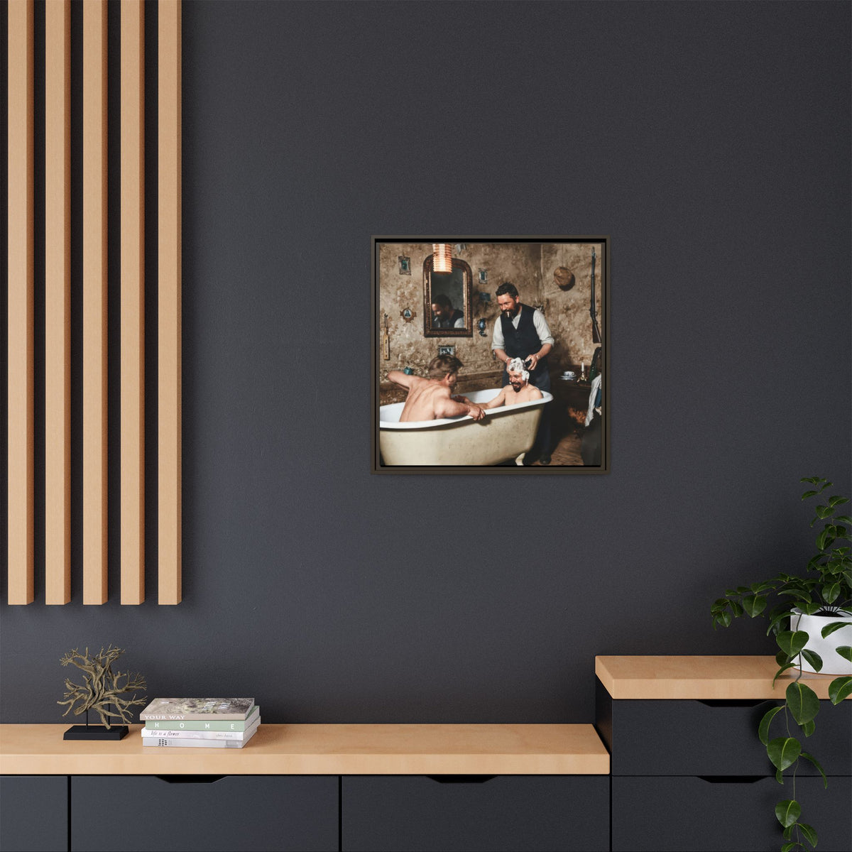 hommes 031 | Framed Vintage Photo - Matte Canvas2