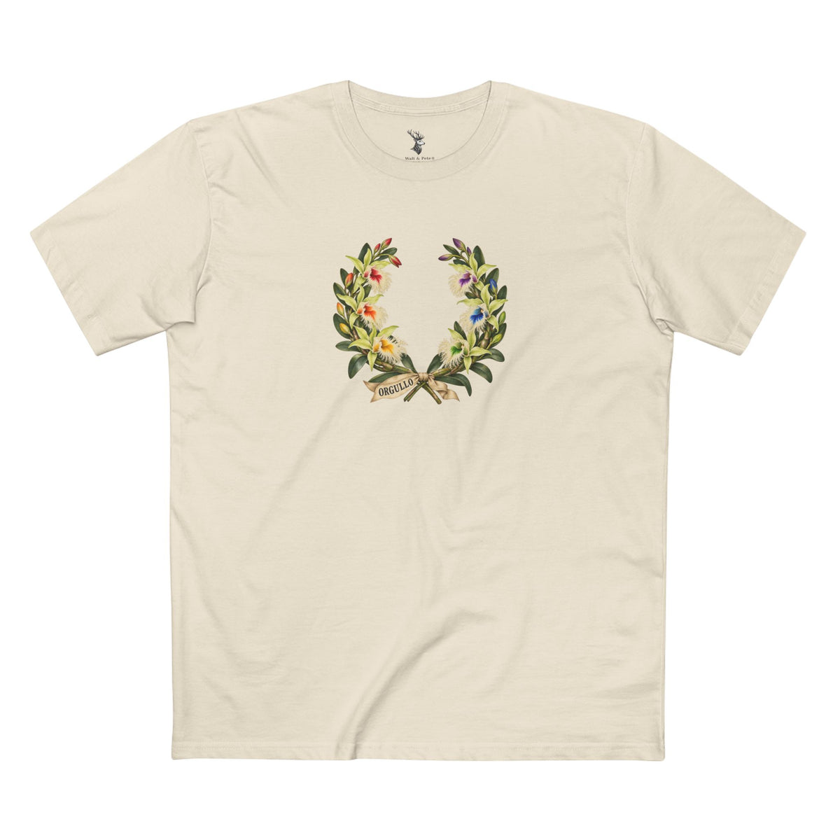 Honduran Digbyana Orchid ORGULLO Pride Laurel Wreath T-Shirt — Unhidden Beauty
