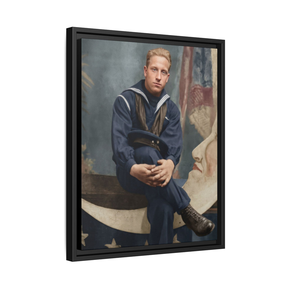 celibataire 016 | Framed Vintage Photo - Matte Canvas