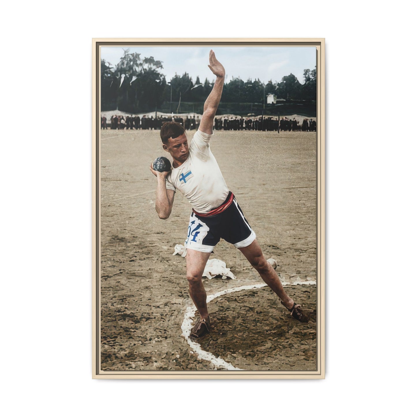 athlétisme 037 | Framed Vintage Photo - Matte Canvas