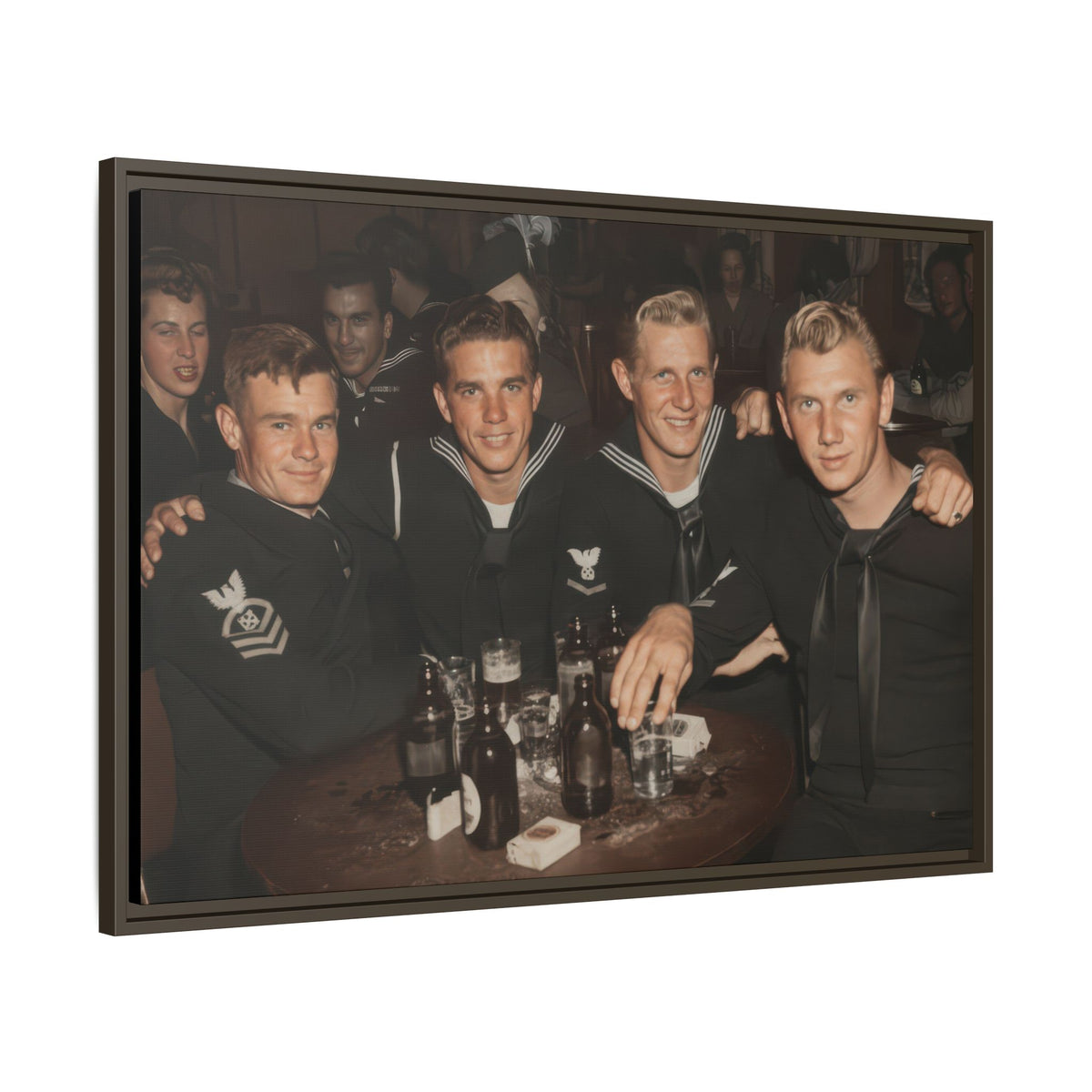 hommes 007 | Framed Vintage Photo - Matte Canvas2