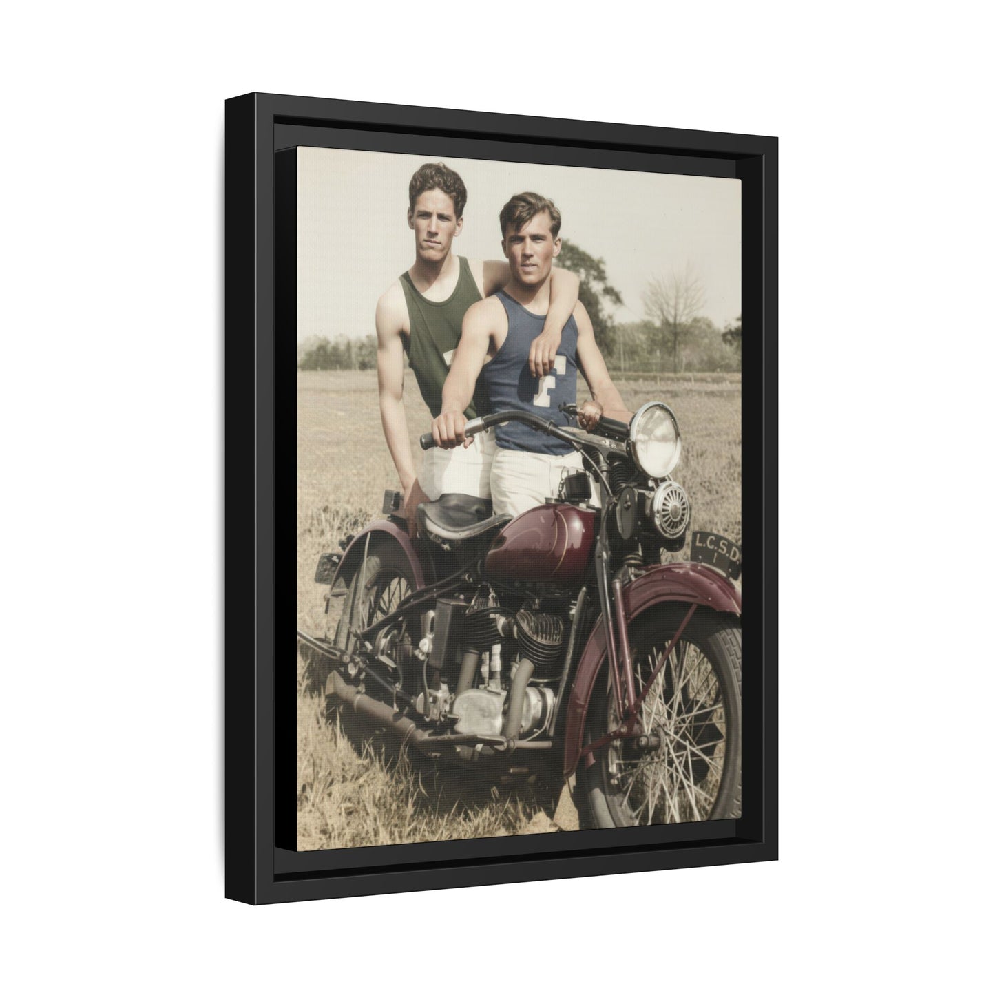 paire 055 | Framed Vintage Photo - Matte Canvas