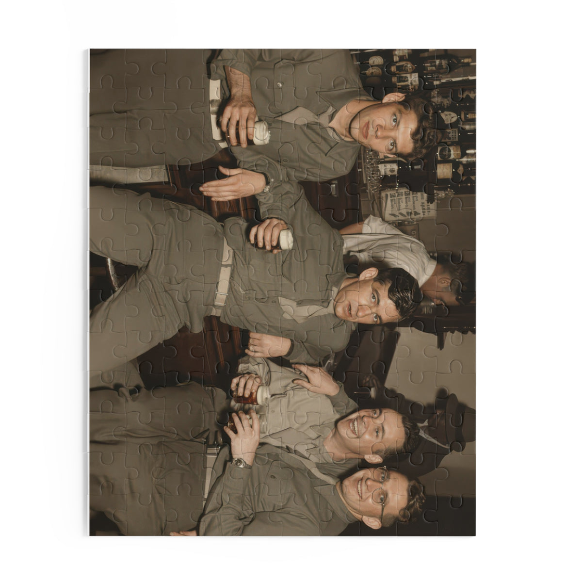 Four Men at the Bar Vintage Photo Jigsaw Puzzle | LGBTQ+ Heritage | hommes 030