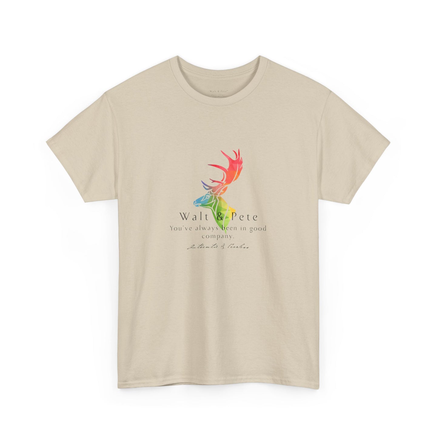 Pride Stag - You've always been in good company - Authentic & Fearless | Pride T-Shirt Walt & Pete