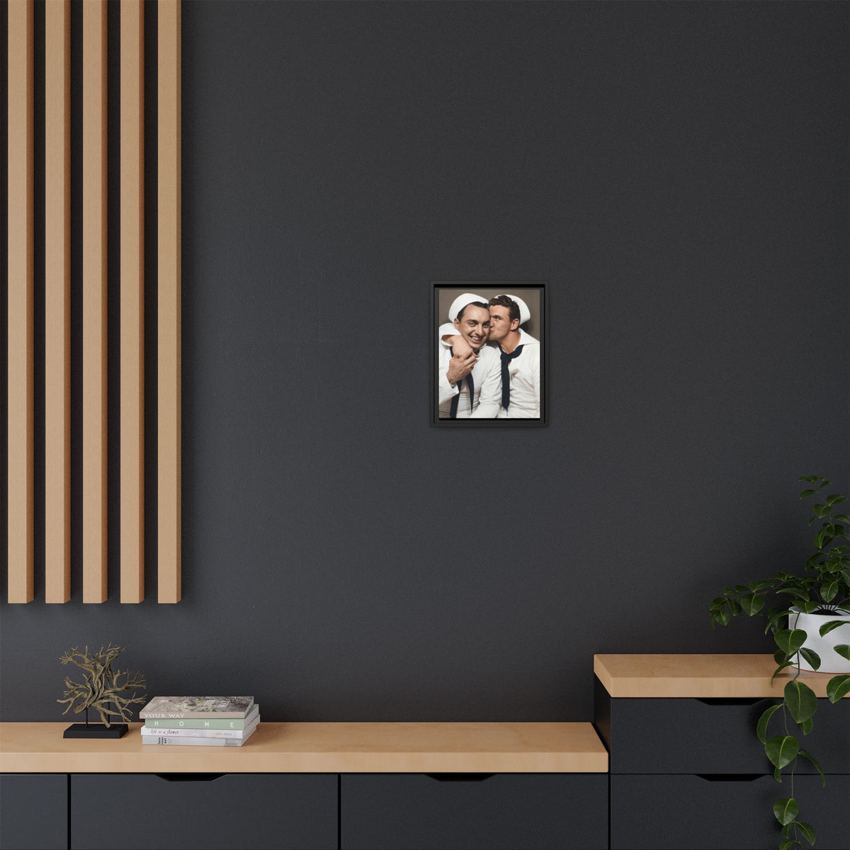 paire 155 | Framed Vintage Photo - Matte Canvas