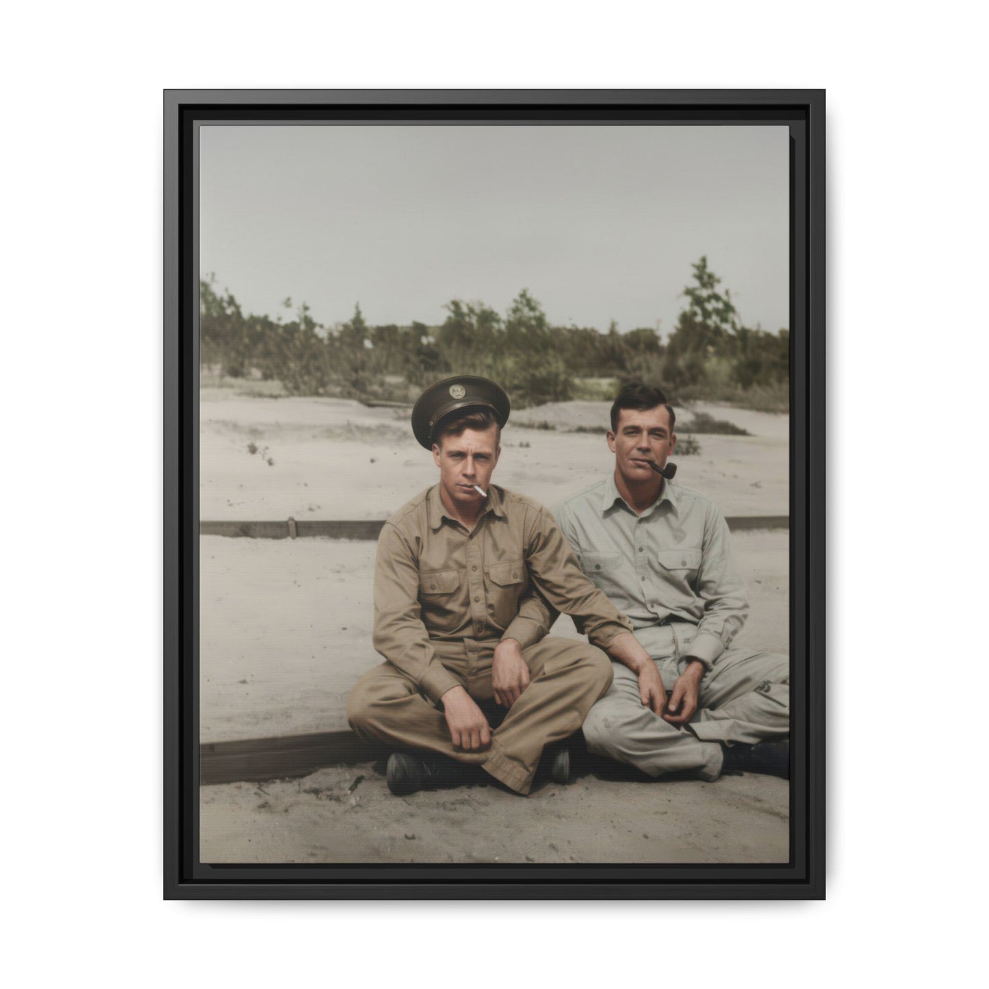 paire 091 | Framed Vintage Photo - Matte Canvas