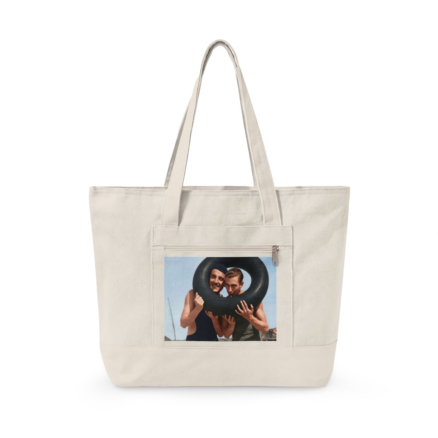 Beach Day Zippered Canvas Tote | Nager 006