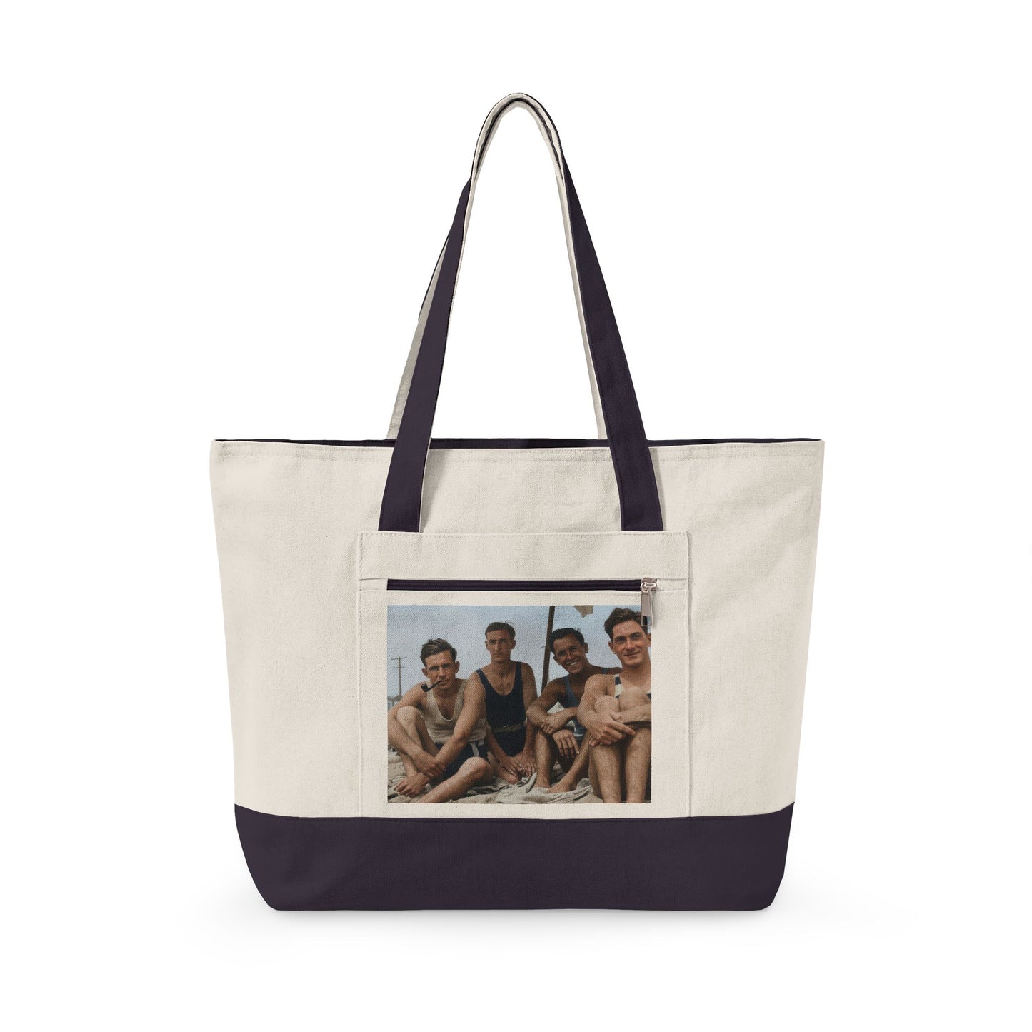 Beach Day Zippered Canvas Tote | nager 029