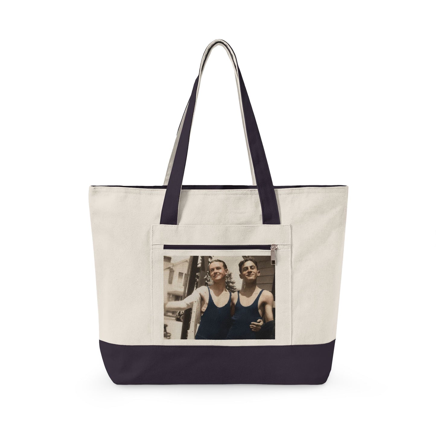 Beach Day Zippered Canvas Tote | nager 024