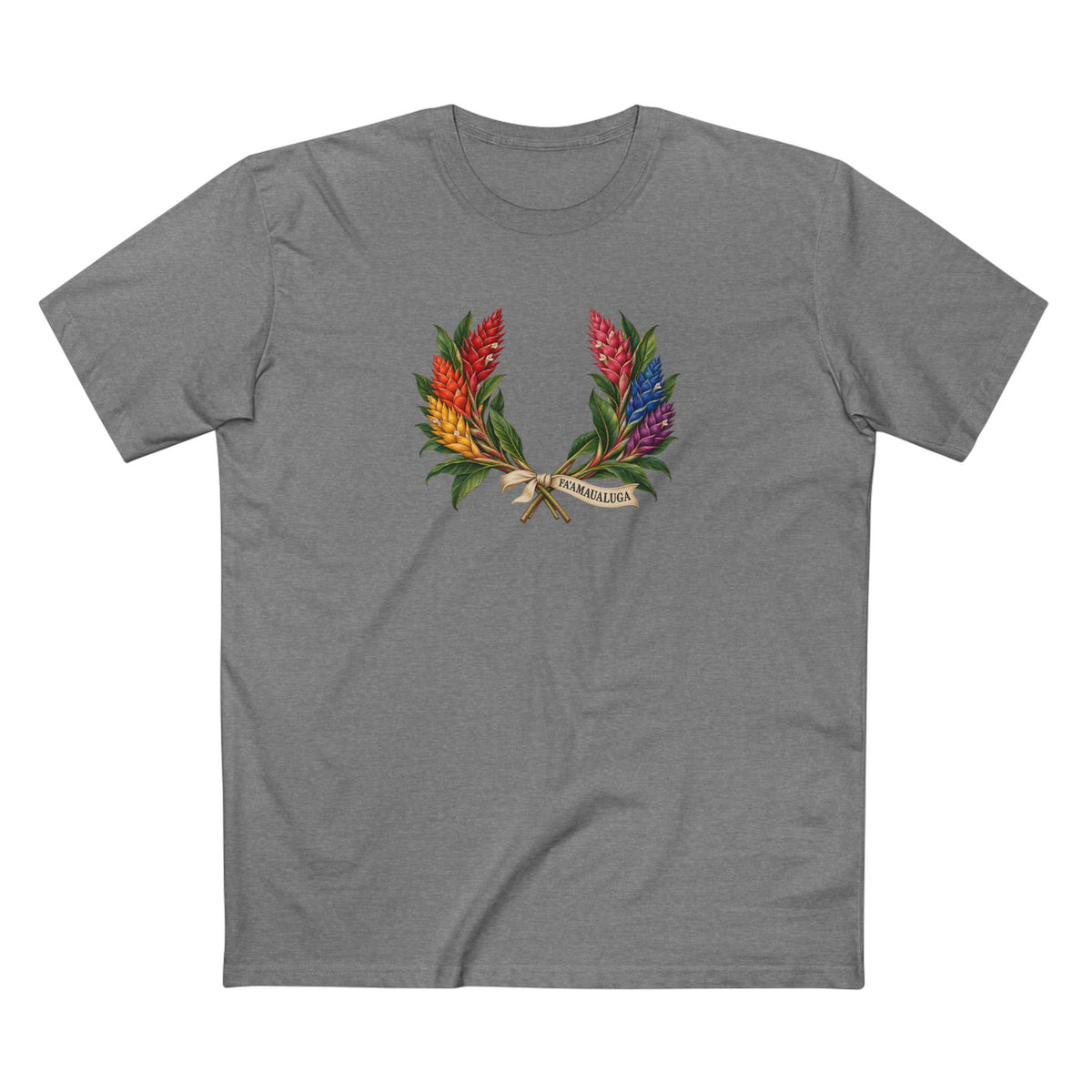 Samoan Teuila Pride T-Shirt | FAʻAMAUALUGA Botanical Wreath Tee