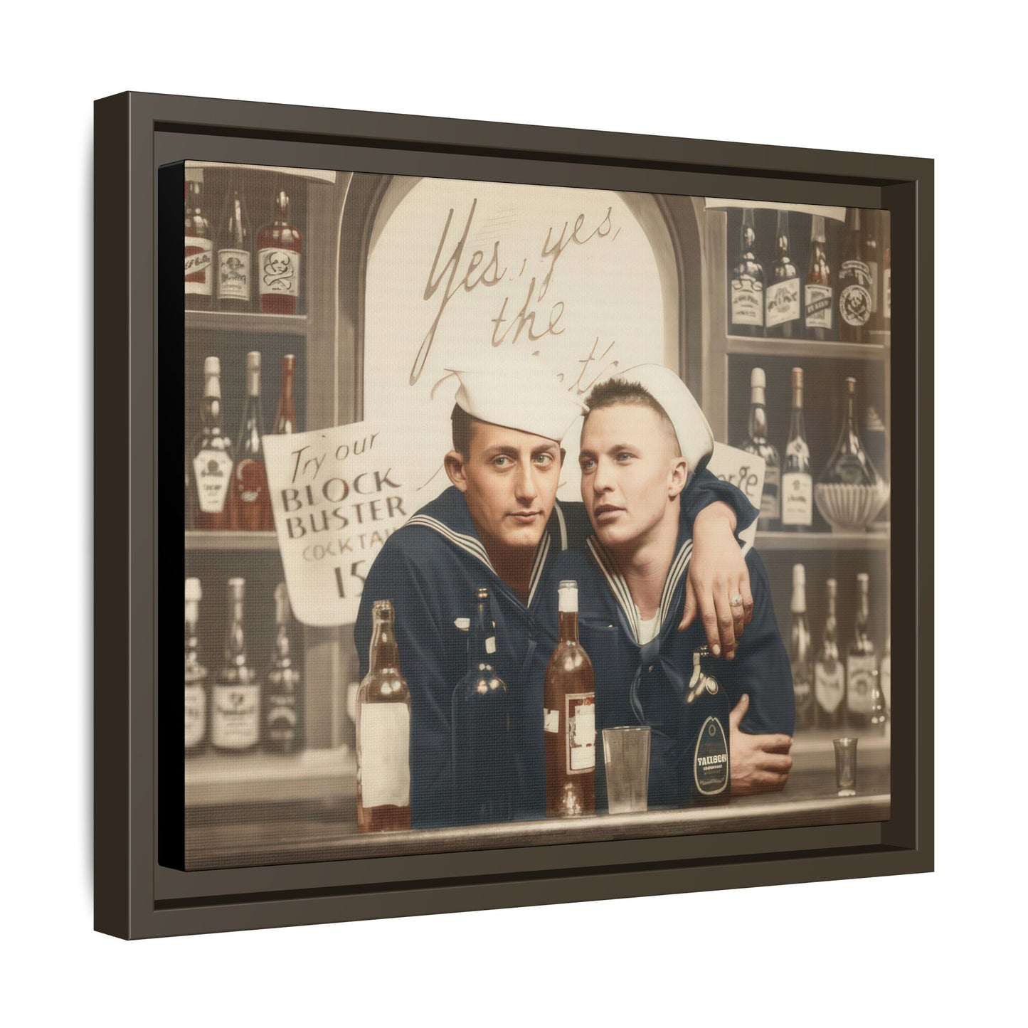 paire 048 | Framed Vintage Photo - Matte Canvas