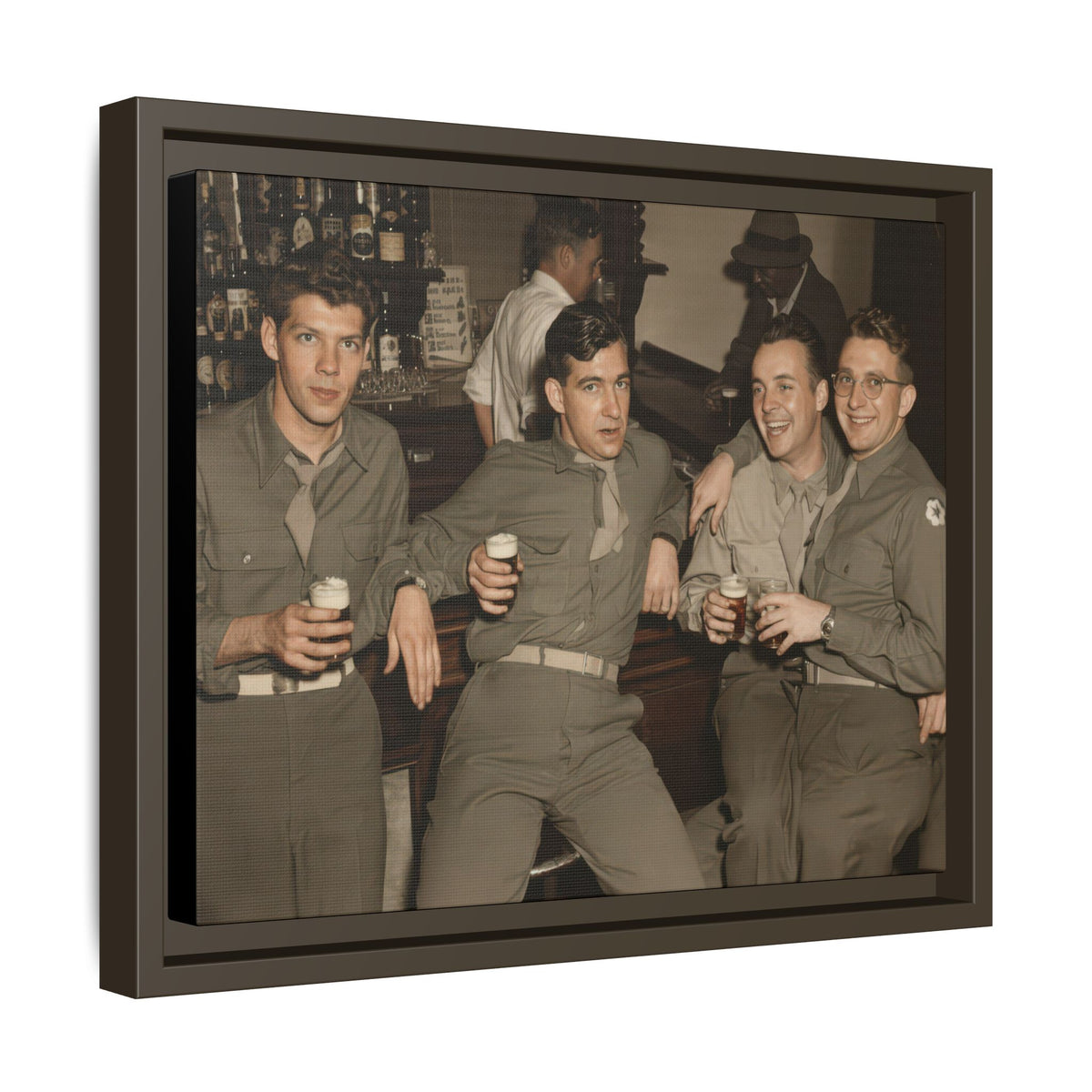 hommes 030 | Framed Vintage Photo - Matte Canvas