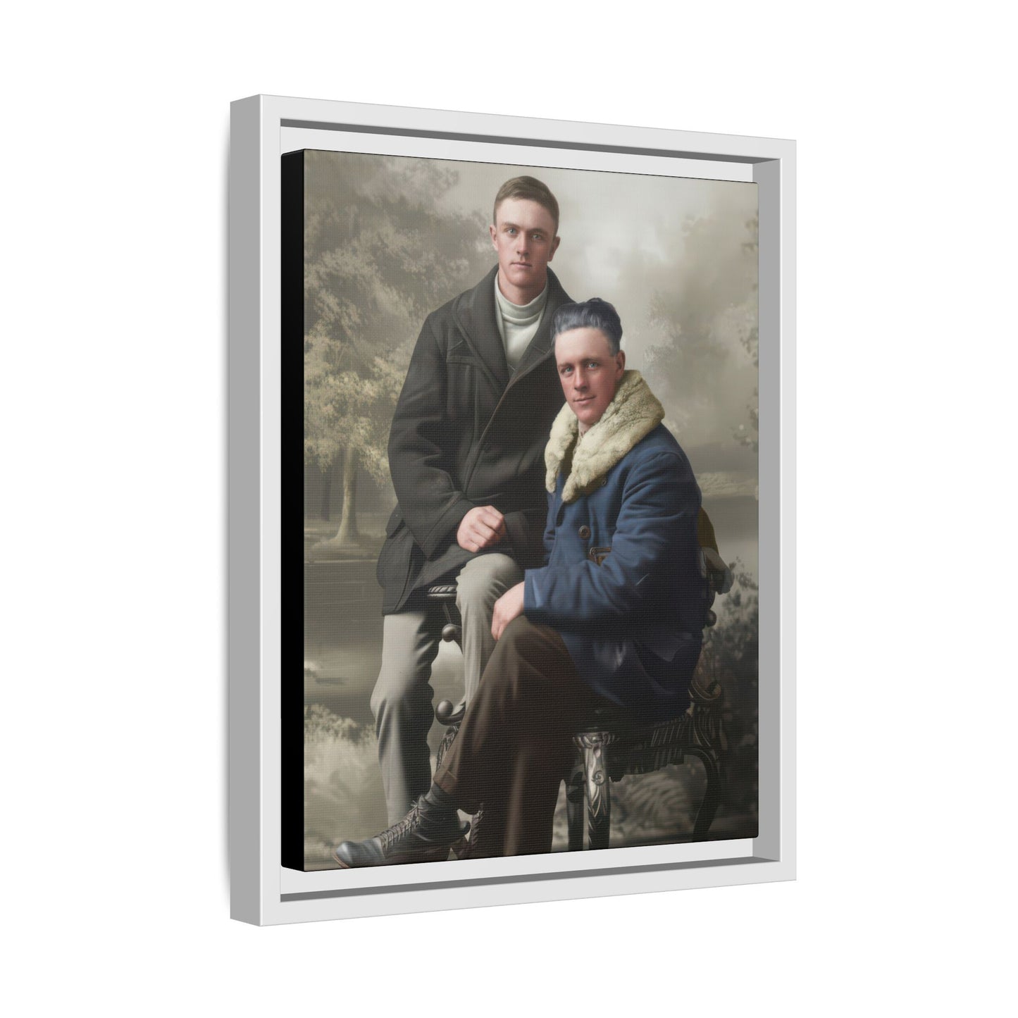 paire 086 | Framed Vintage Photo - Matte Canvas