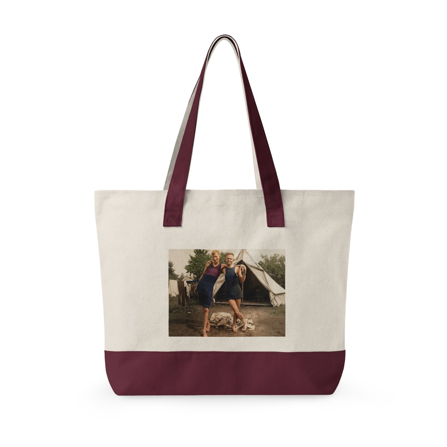 Beach Day Zippered Canvas Tote | nager 040