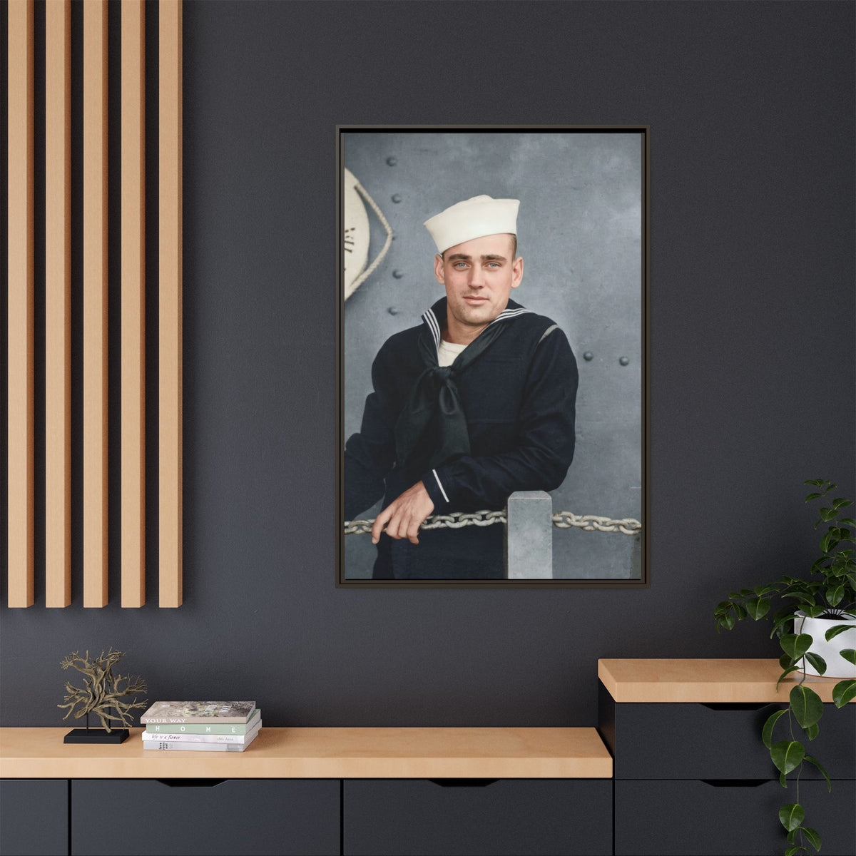 celibataire 023 | Framed Vintage Photo - Matte Canvas
