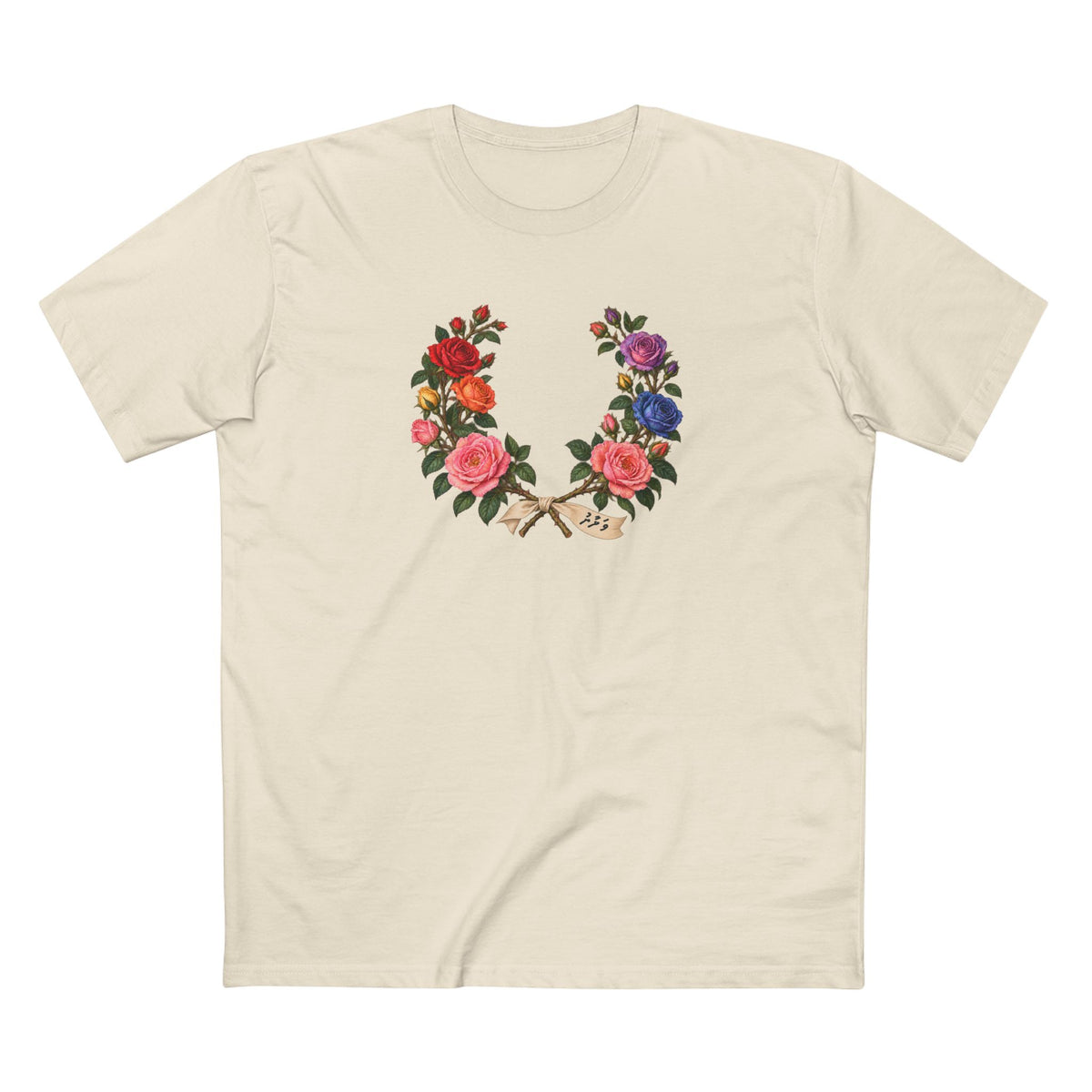 Maldives Pink Rose Pride T-Shirt | Dhivehi ފަޚުރު Laurel Wreath